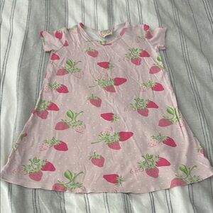 The Beaufort Bonnet Company Pink Dress with Strawberry Print